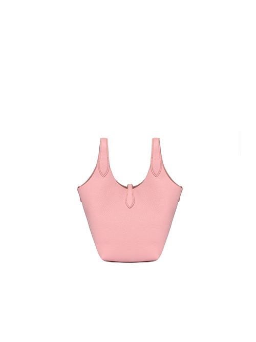 Borsa Tote piccola in pelle con ricamo Polo Pony Pink POLO RALPH LAUREN | 428944657003